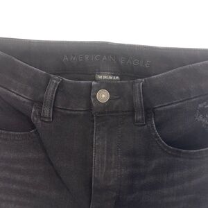 AMERICAN EAGLE OUTFITTERS The Dream Jean black distressed jeans women’s size 6